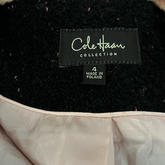 Cole Haan Wool Rabbit Fur Coat - Picture 4 of 6